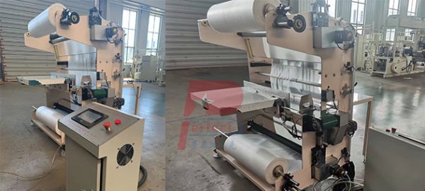 CE automatic facial tissue hand towel paper tissue sleeves plastic film wrapping machine shipped to Europe